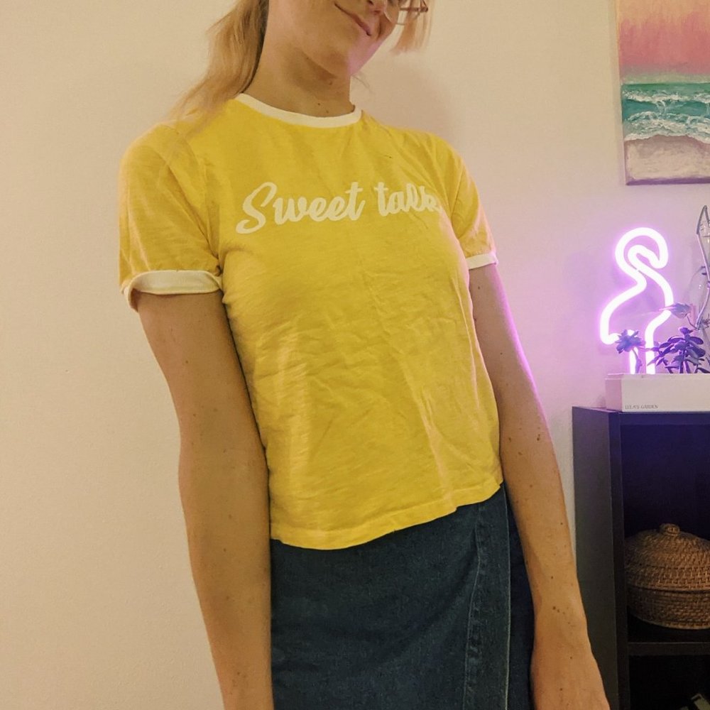 ASOS DESIGN Tall t-shirt w sweet talk print Size 6